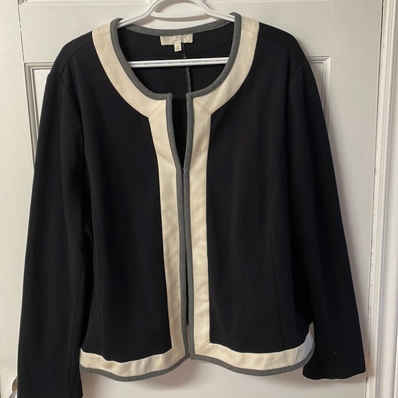 Talbots Jackets & Blazers - Talbots Black Color-block Knit Jacket size 3X